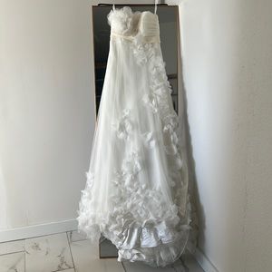 Ladies ivory wedding dress